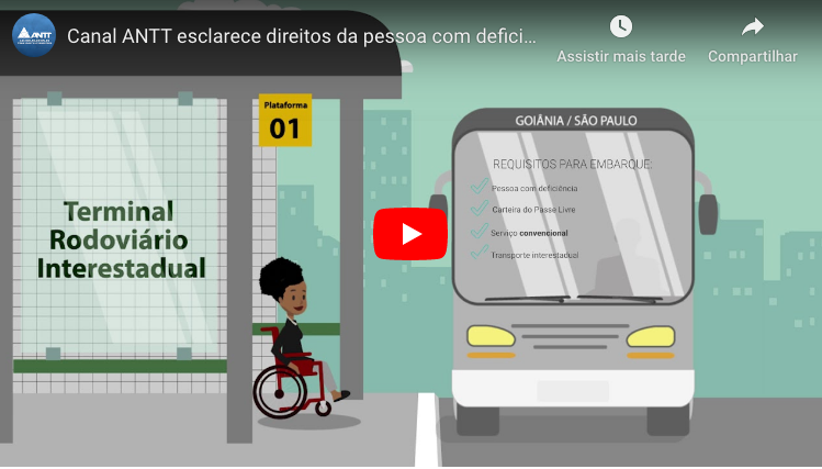 Canal ANTT esclarece direitos da pessoa com deficiência